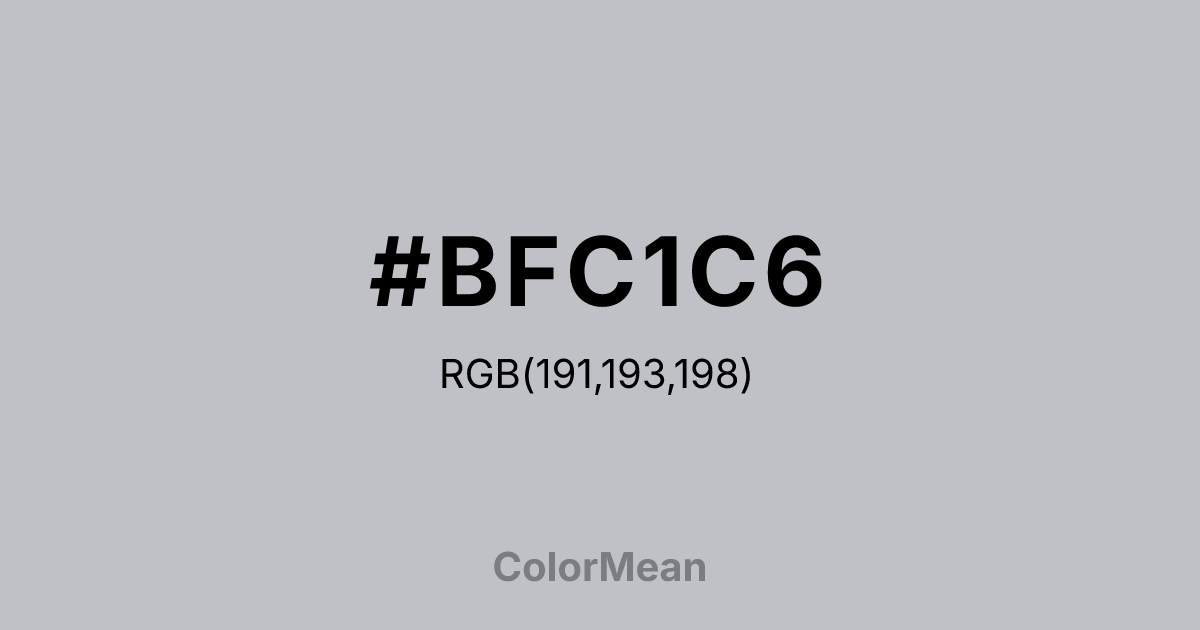 #BFC1C6 color swatch