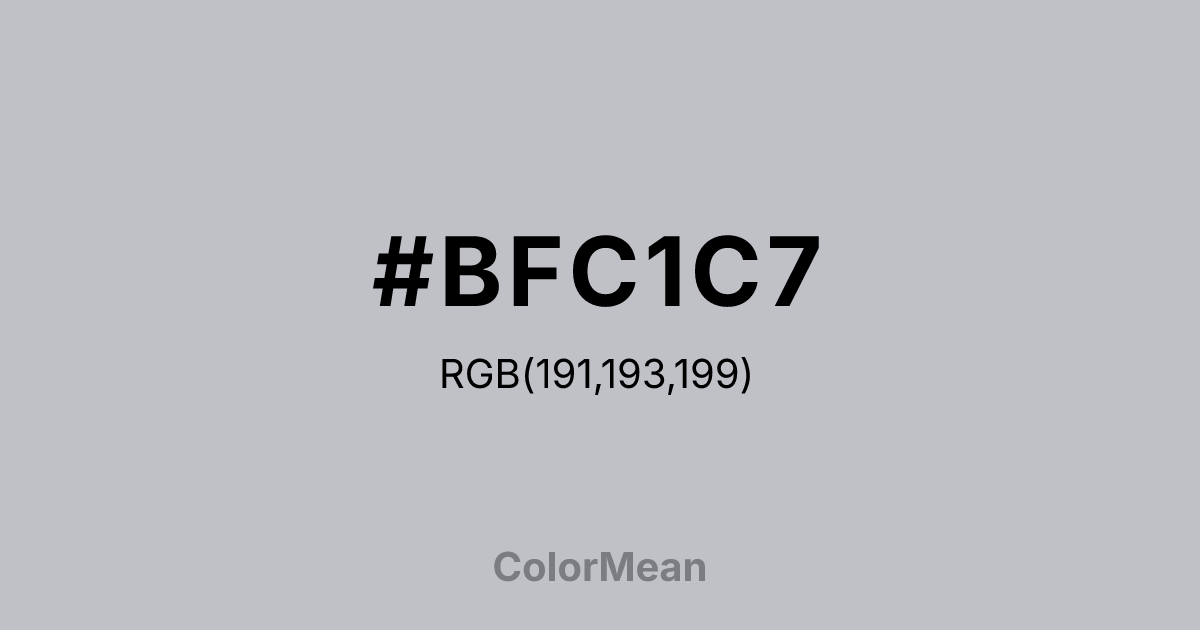#BFC1C7 color swatch
