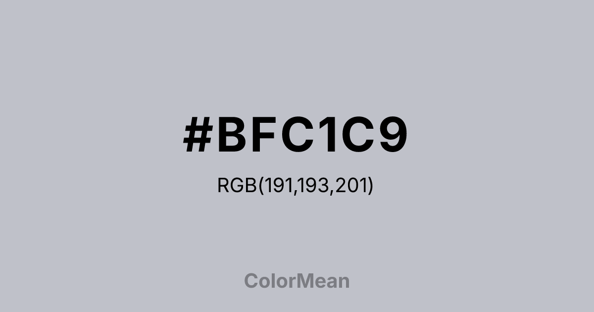 #BFC1C9 color swatch