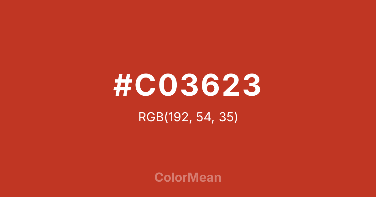 #C03623 color swatch