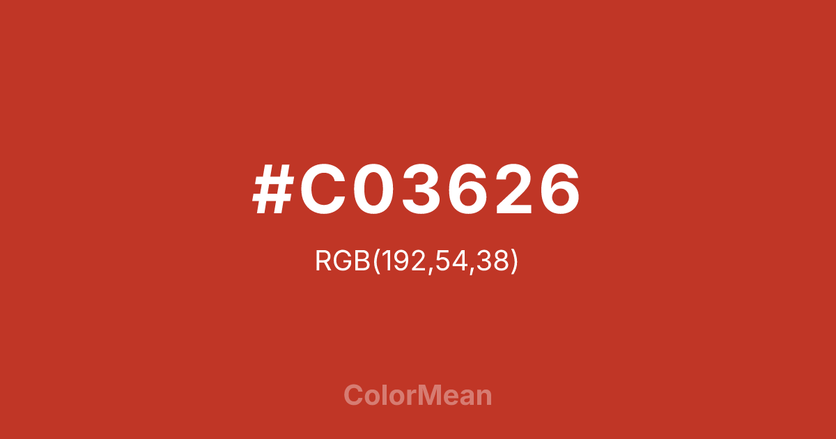 #C03626 color swatch