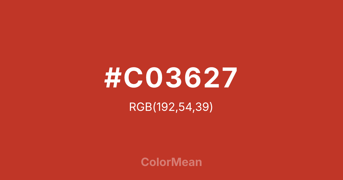 #C03627 color swatch