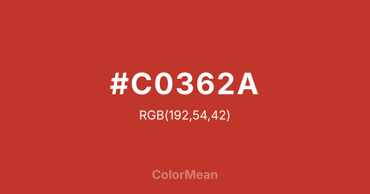 #C0362A color swatch