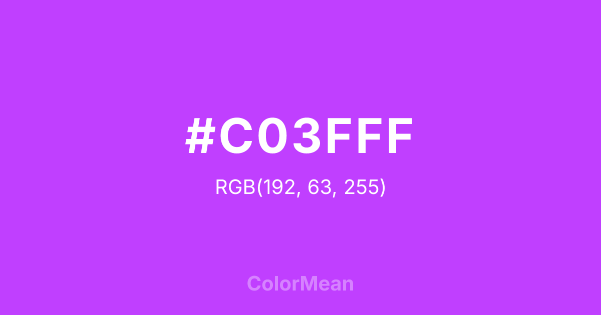 #C03FFF color swatch
