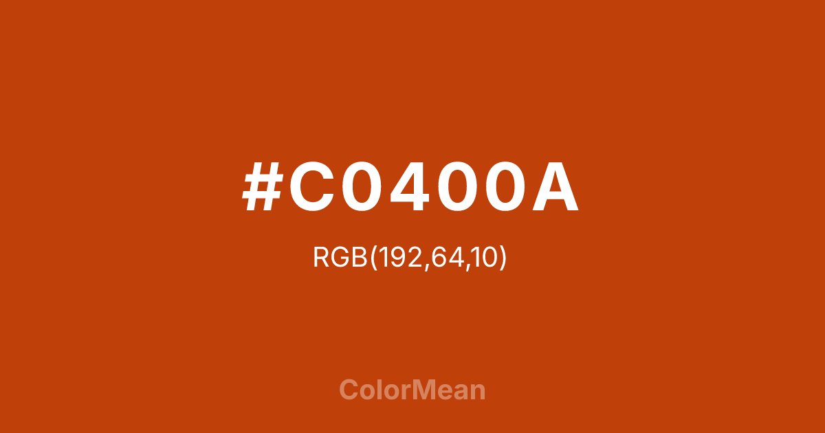 #C0400A color swatch