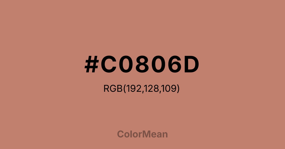 #C0806D color swatch