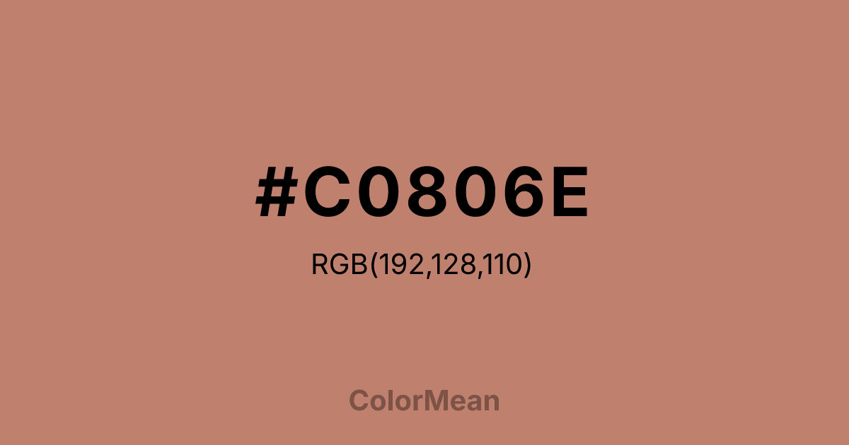 #C0806E color swatch