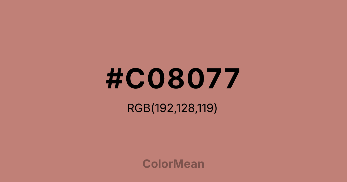 #C08077 color swatch
