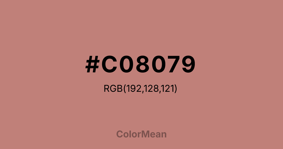 #C08079 color swatch