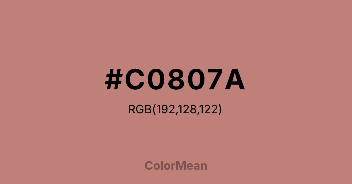 #C0807A color swatch