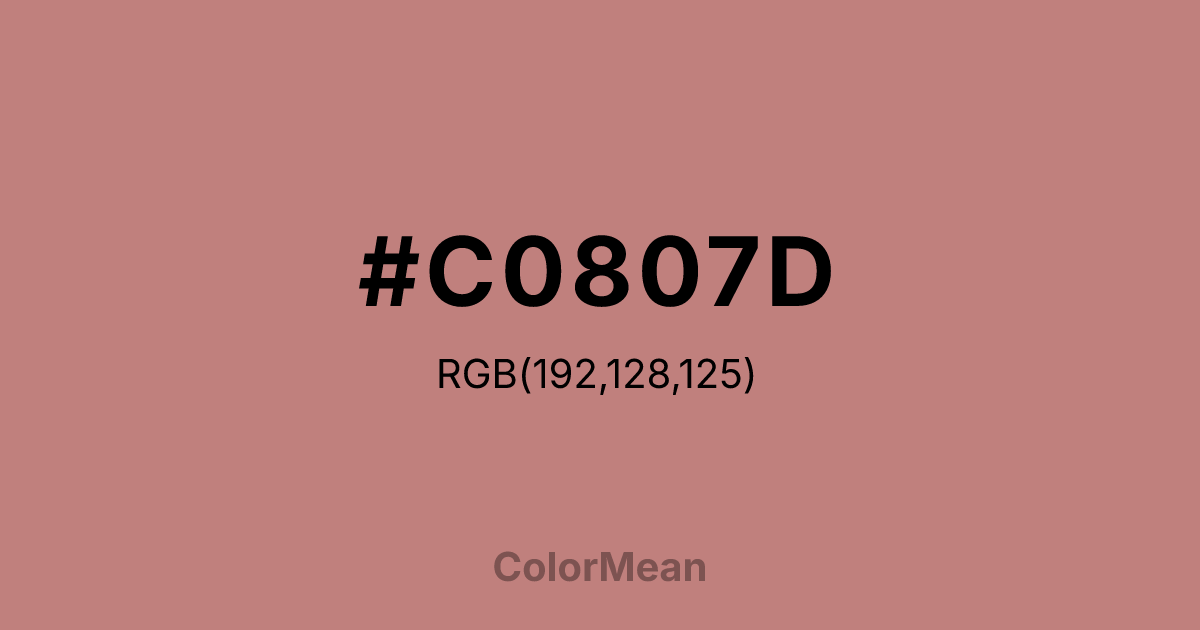 #C0807D color swatch