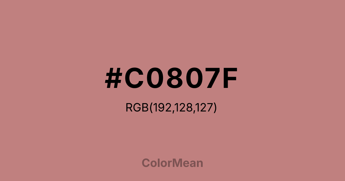 #C0807F color swatch