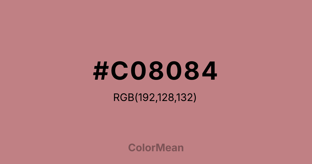#C08084 color swatch