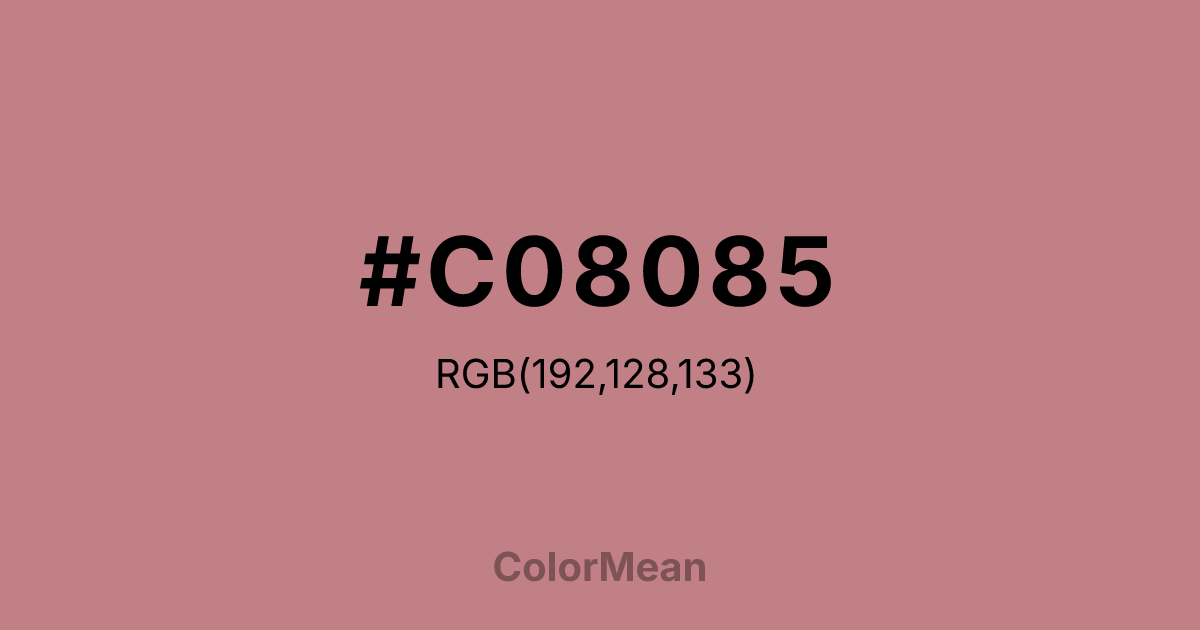#C08085 color swatch
