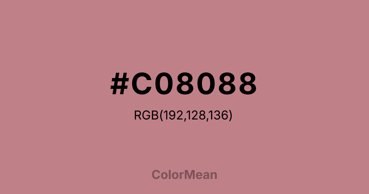 #C08088 color swatch