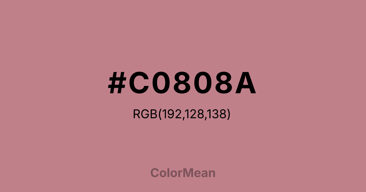 #C0808A color swatch