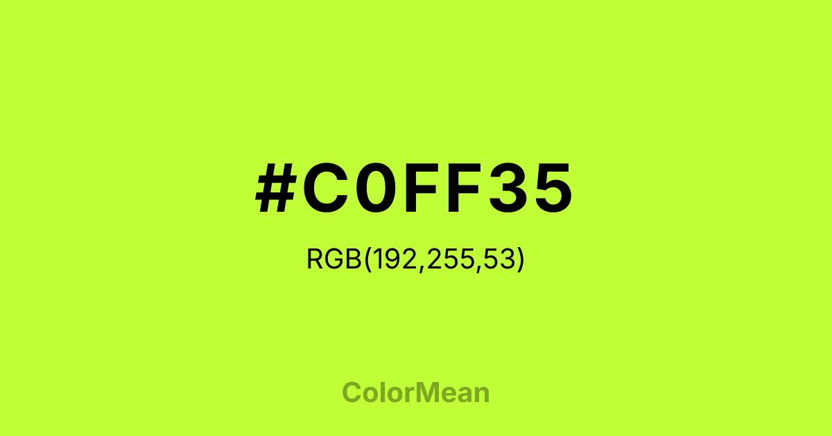 #C0FF35 color swatch