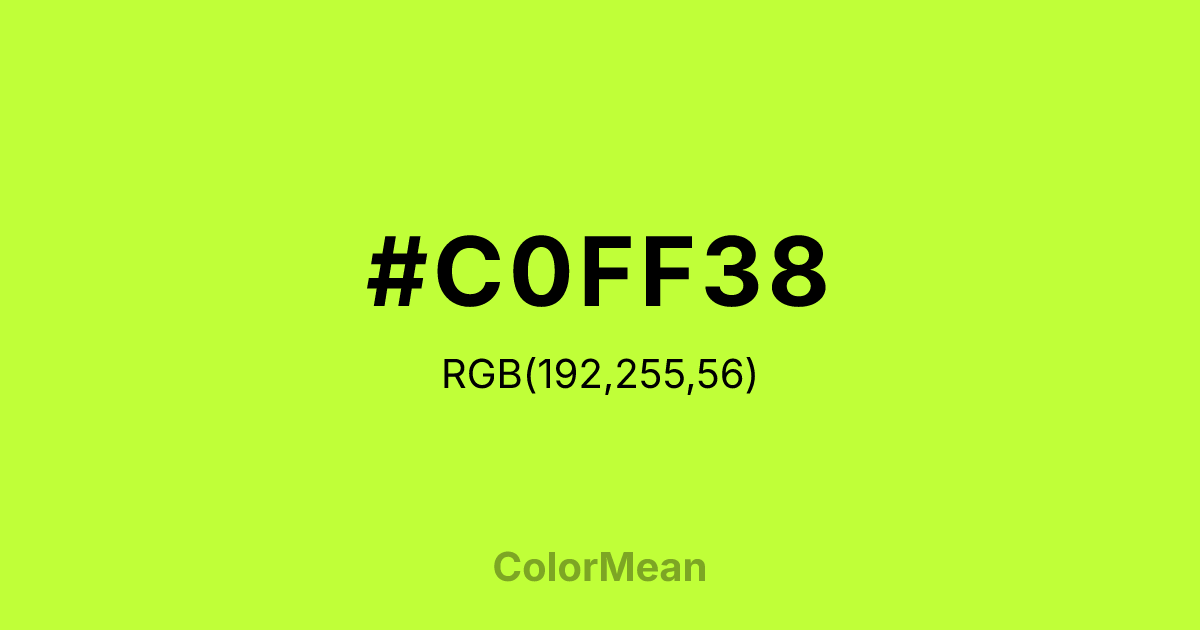 #C0FF38 color swatch