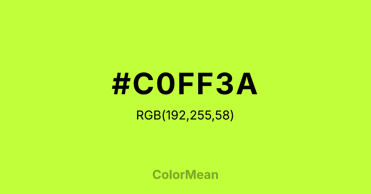 #C0FF3A color swatch