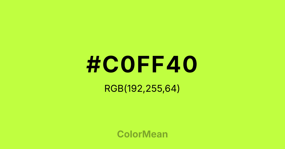 #C0FF40 color swatch