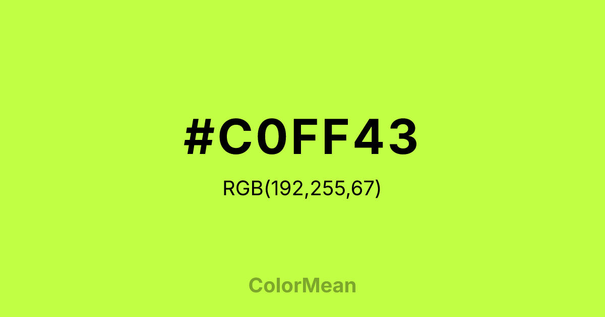 #C0FF43 color swatch