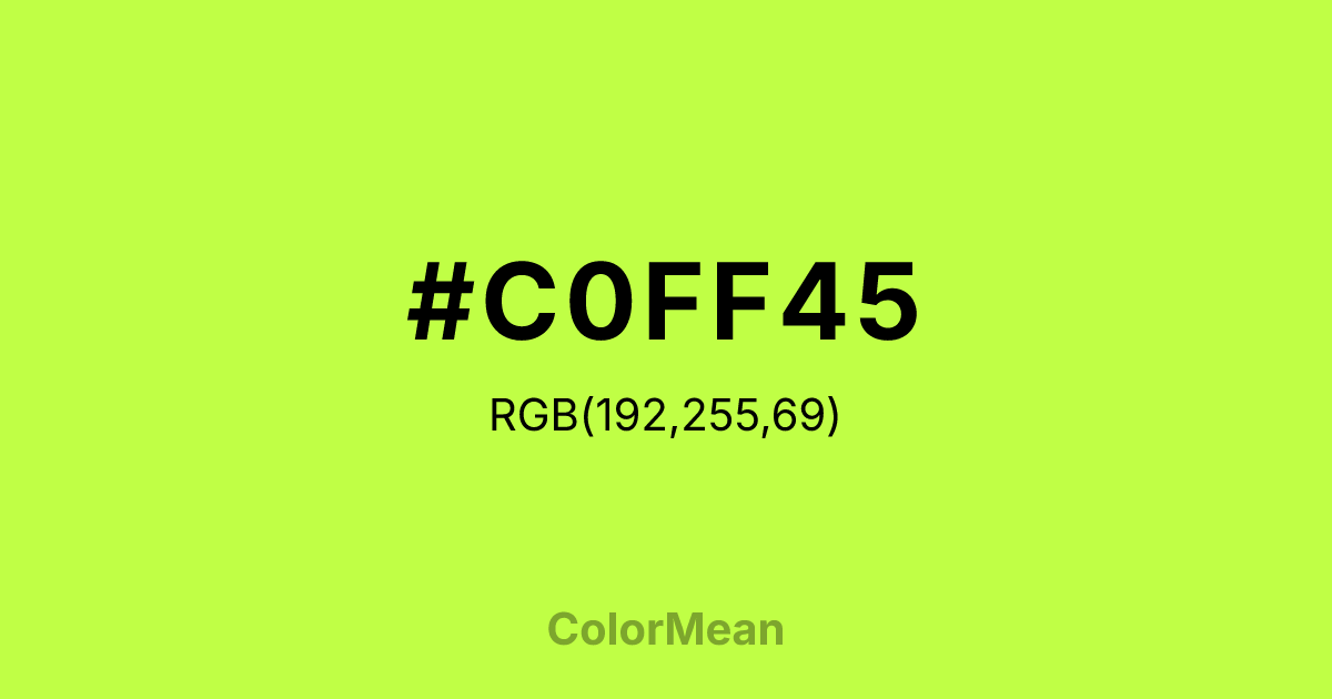 #C0FF45 color swatch