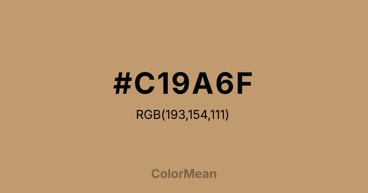 #C19A6F color swatch