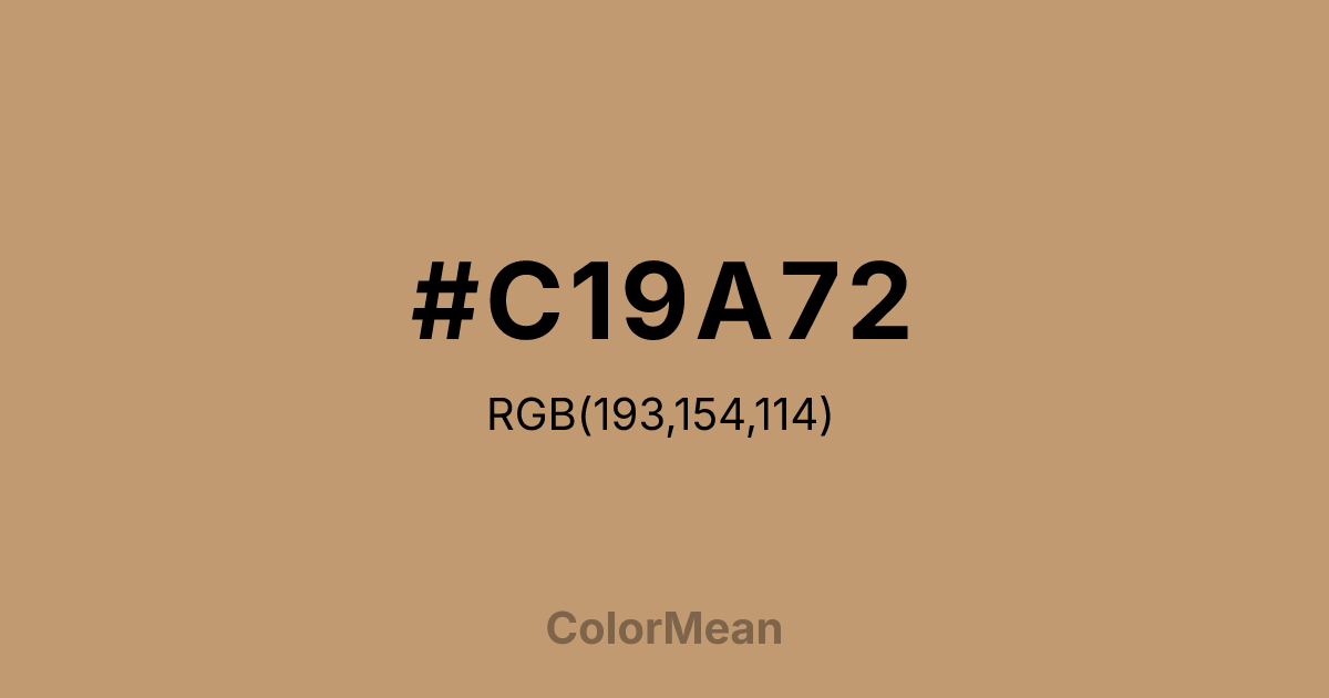 #C19A72 color swatch