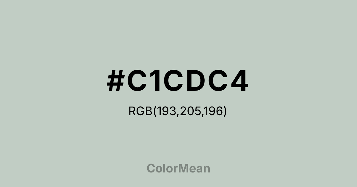 #C1CDC4 color swatch