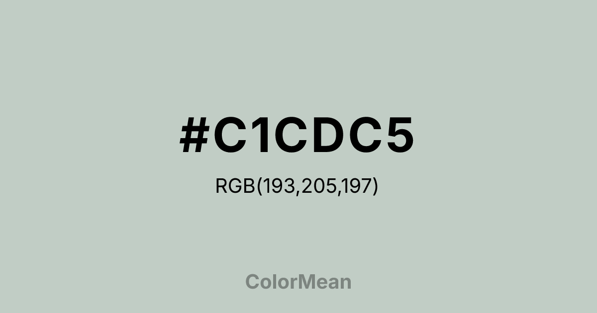 #C1CDC5 color swatch