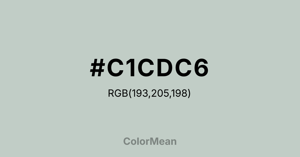 #C1CDC6 color swatch