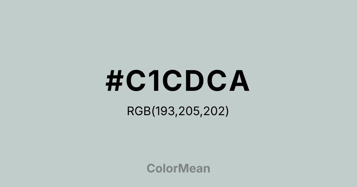 #C1CDCA color swatch