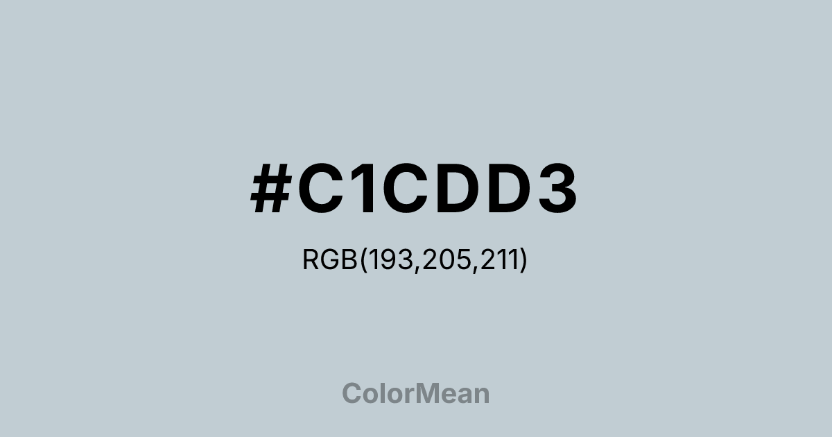 #C1CDD3 color swatch