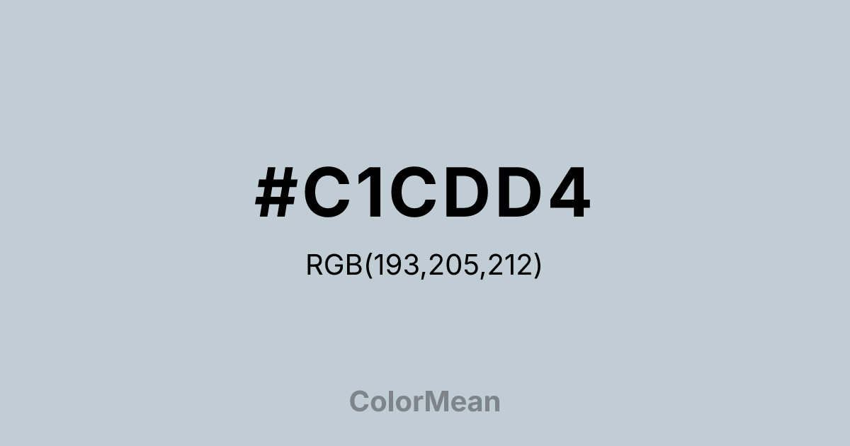 #C1CDD4 color swatch