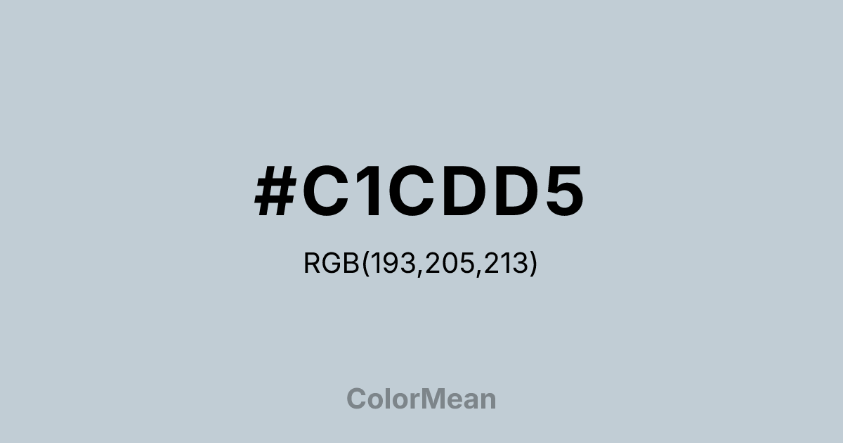 #C1CDD5 color swatch
