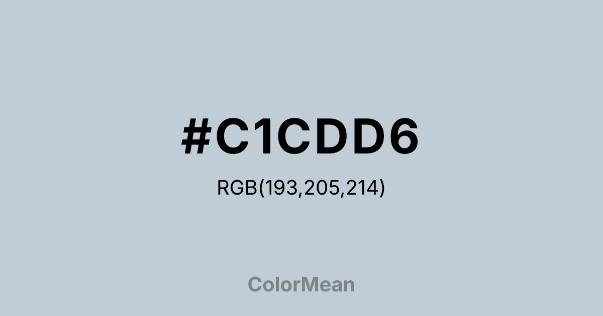 #C1CDD6 color swatch