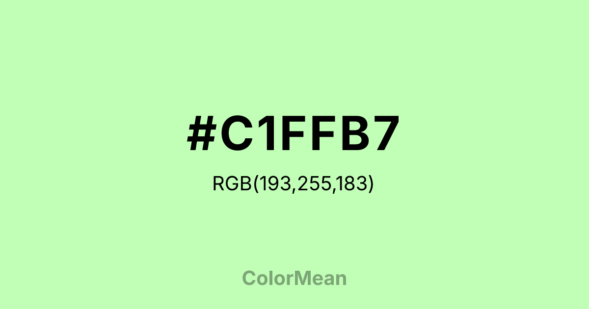 #C1FFB7 color swatch