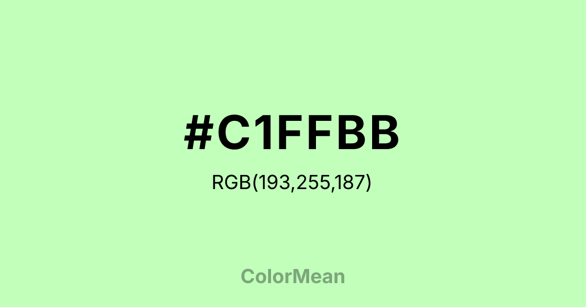 #C1FFBB color swatch