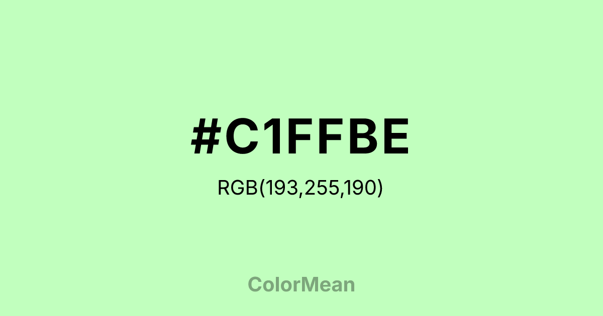 #C1FFBE color swatch