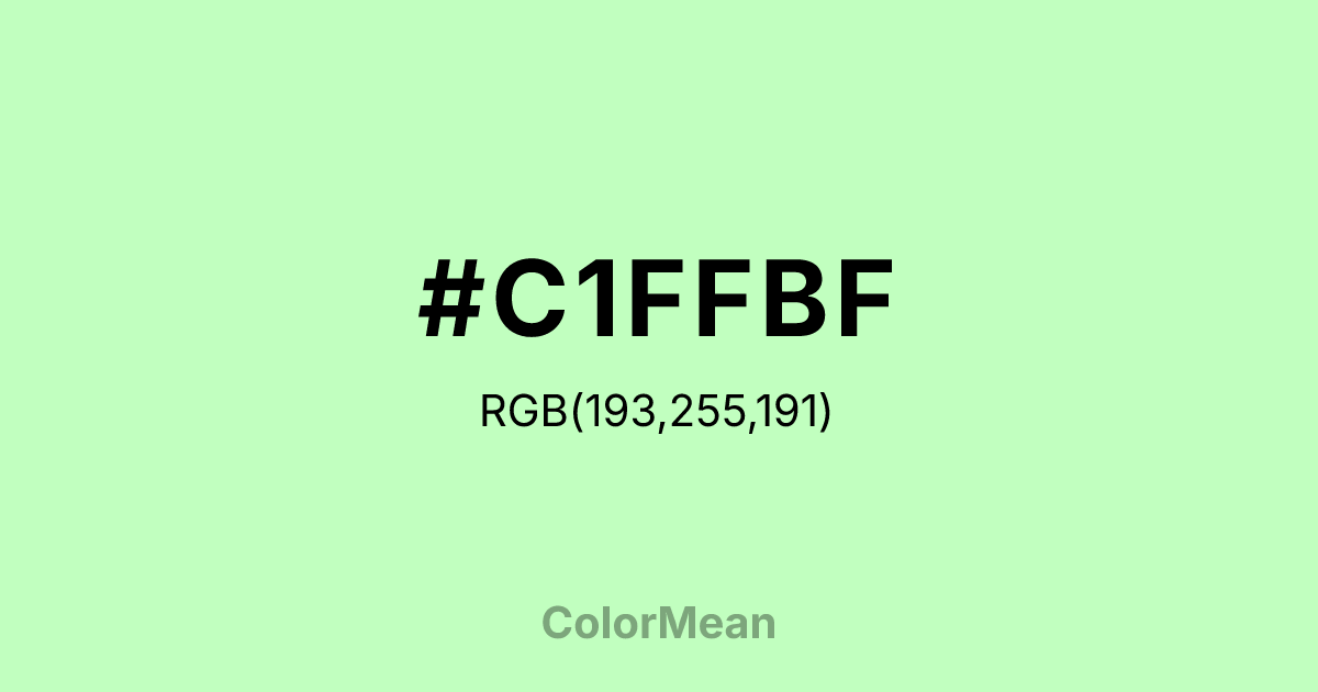 #C1FFBF color swatch