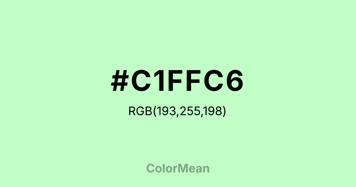 #C1FFC6 color swatch