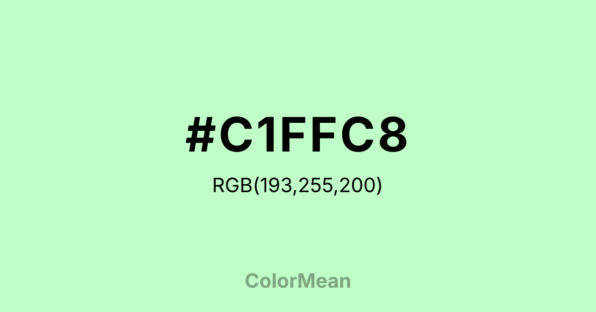 #C1FFC8 color swatch