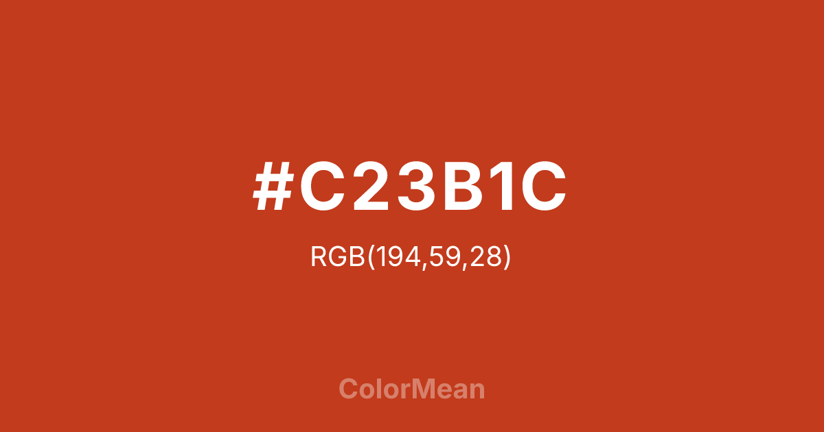 #C23B1C color swatch