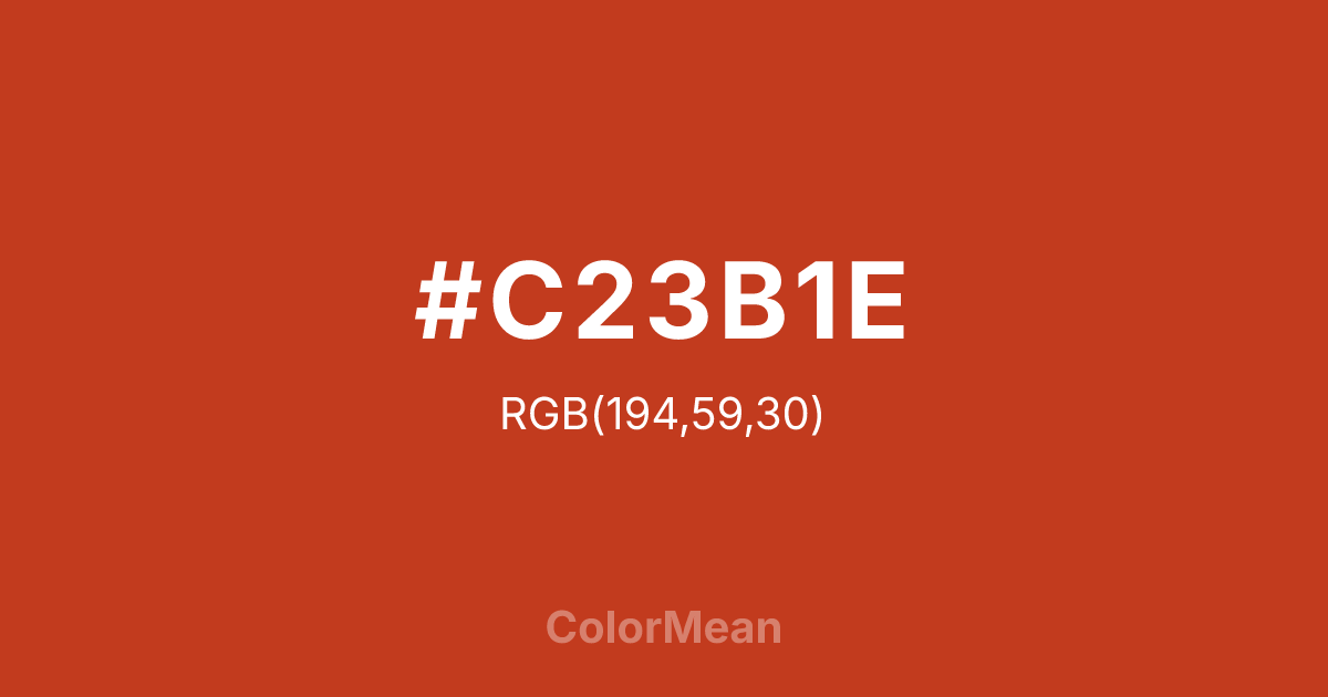 #C23B1E color swatch