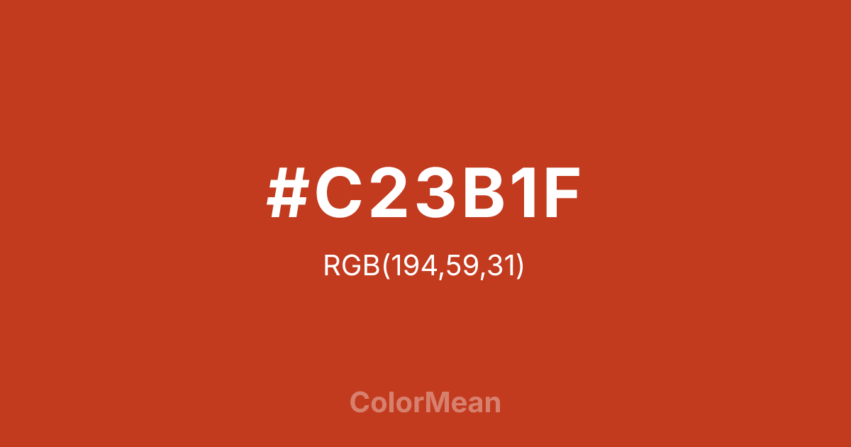 #C23B1F color swatch