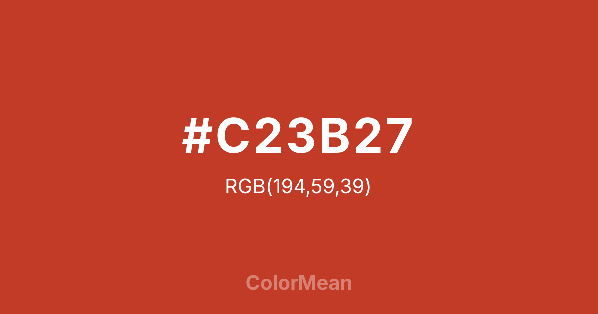 #C23B27 color swatch