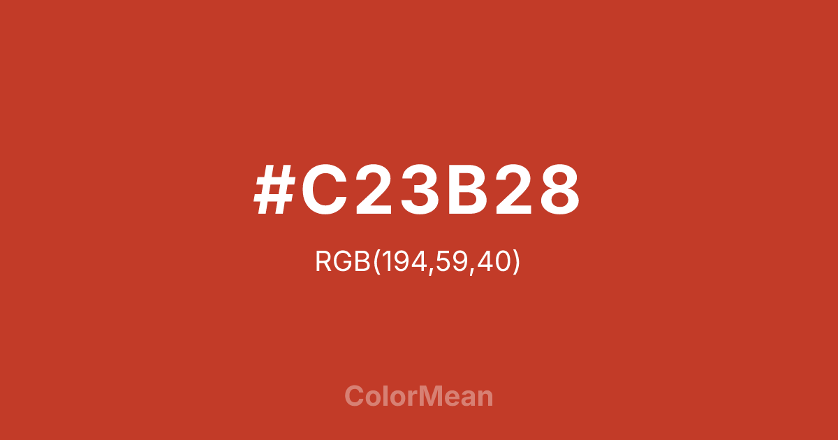 #C23B28 color swatch