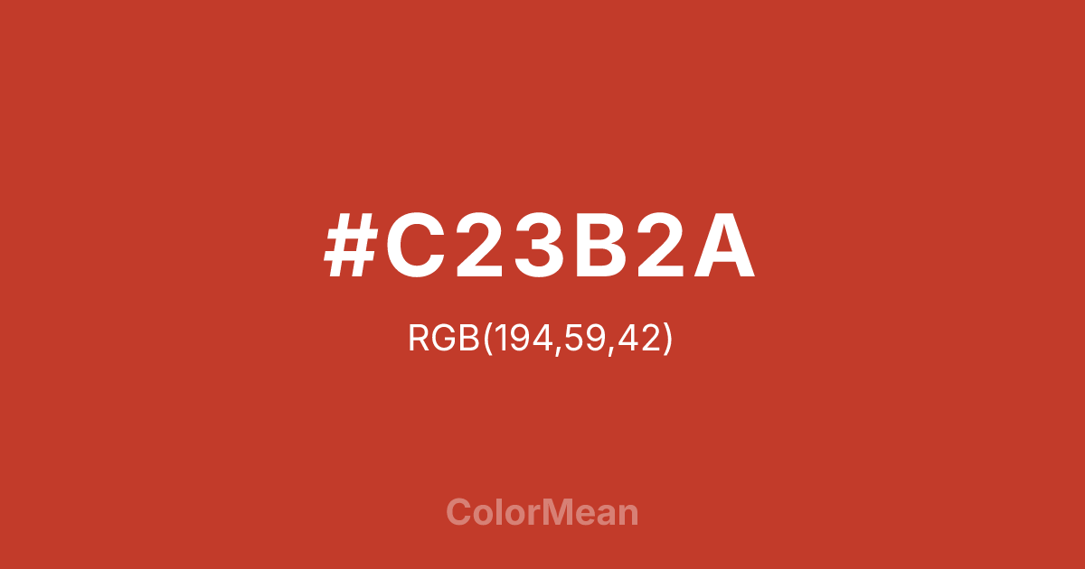 #C23B2A color swatch