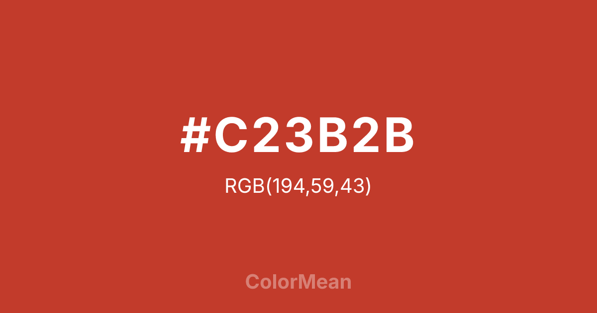 #C23B2B color swatch
