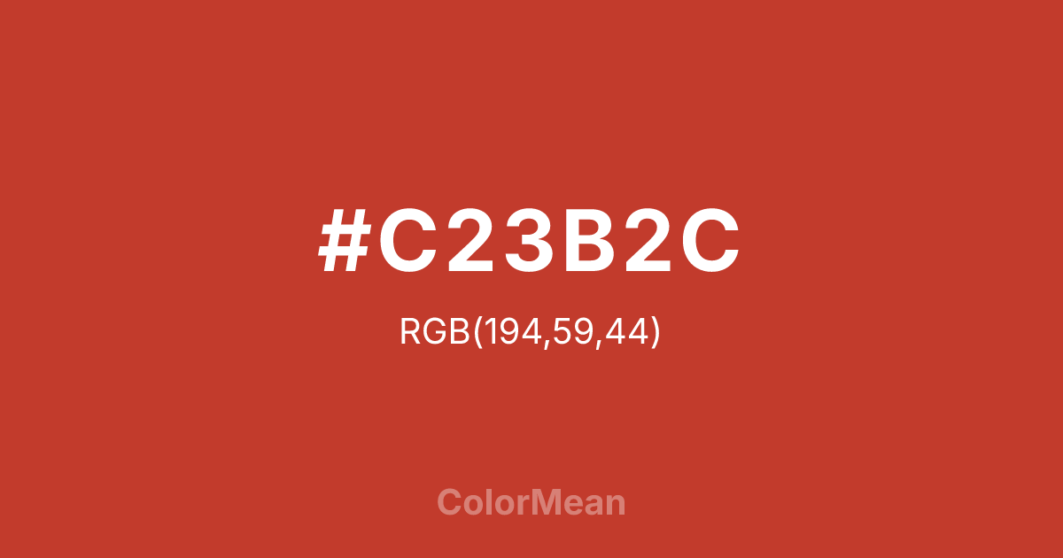 #C23B2C color swatch